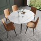 Simplicity Round Dining Table Sintered Stone Table with 4 Black Legs for Dining Room Clearhalo ' dining_table' 'Dining Tables & Seating' 'Dining Tables' 'furn' 'furn_dining_table' 'Furniture' 'furniture_dining_table' 'Kitchen & Dining Furniture' 'kitchen&dining_furn' 'kitchen' 'kitchen_dining_table' 3994449