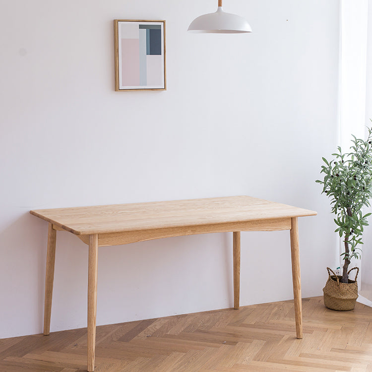 Rectangle Wooden Dining Table in Nature Modern Ash Wood Table with 4 Legs Clearhalo ' dining_table' 'Dining Tables & Seating' 'Dining Tables' 'furn' 'furn_dining_table' 'Furniture' 'furniture_dining_table' 'Kitchen & Dining Furniture' 'kitchen&dining_furn' 'kitchen' 'kitchen_dining_table' 3994469