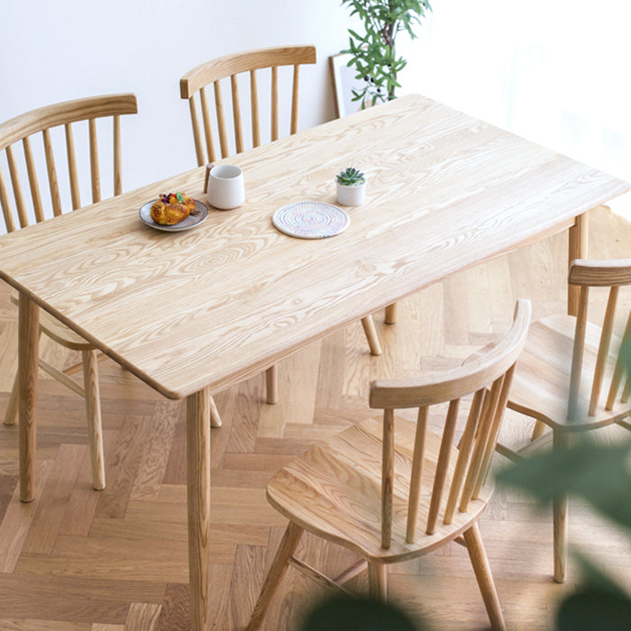 Rectangle Wooden Dining Table in Nature Modern Ash Wood Table with 4 Legs Clearhalo ' dining_table' 'Dining Tables & Seating' 'Dining Tables' 'furn' 'furn_dining_table' 'Furniture' 'furniture_dining_table' 'Kitchen & Dining Furniture' 'kitchen&dining_furn' 'kitchen' 'kitchen_dining_table' 3994472