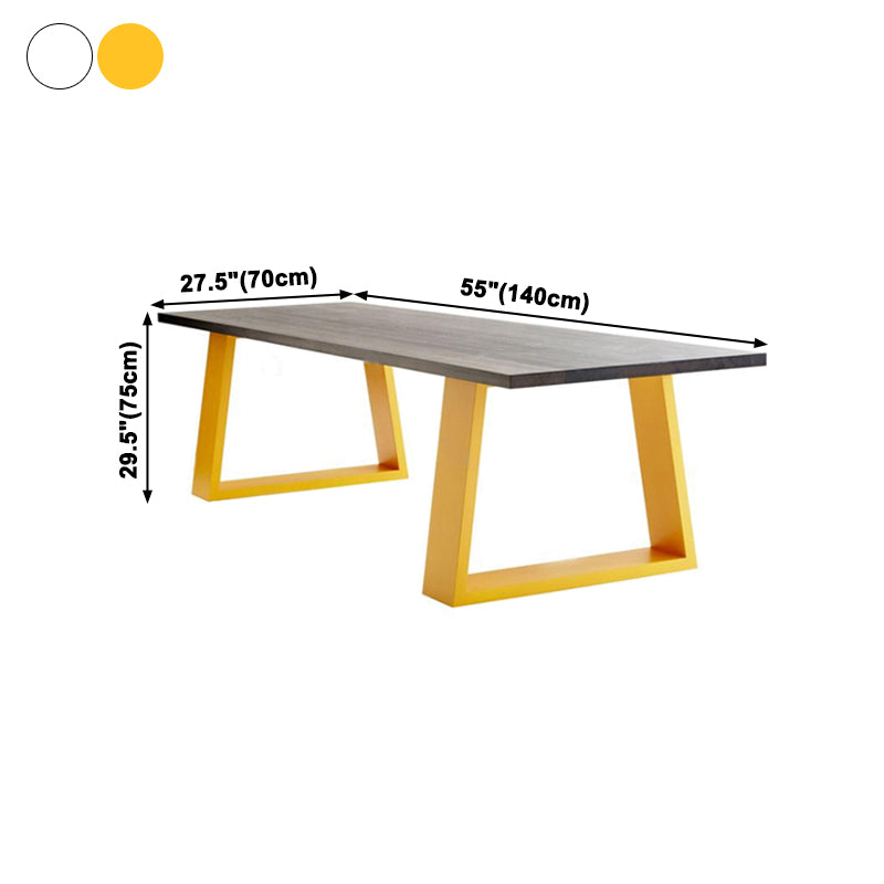 Rectangle Traditional Luxury Dining Table Solid Wood Table with Double Pedestal for Dining Room Clearhalo ' dining_table' 'Dining Tables & Seating' 'Dining Tables' 'furn' 'furn_dining_table' 'Furniture' 'furniture_dining_table' 'Kitchen & Dining Furniture' 'kitchen&dining_furn' 'kitchen' 'kitchen_dining_table' 3994482