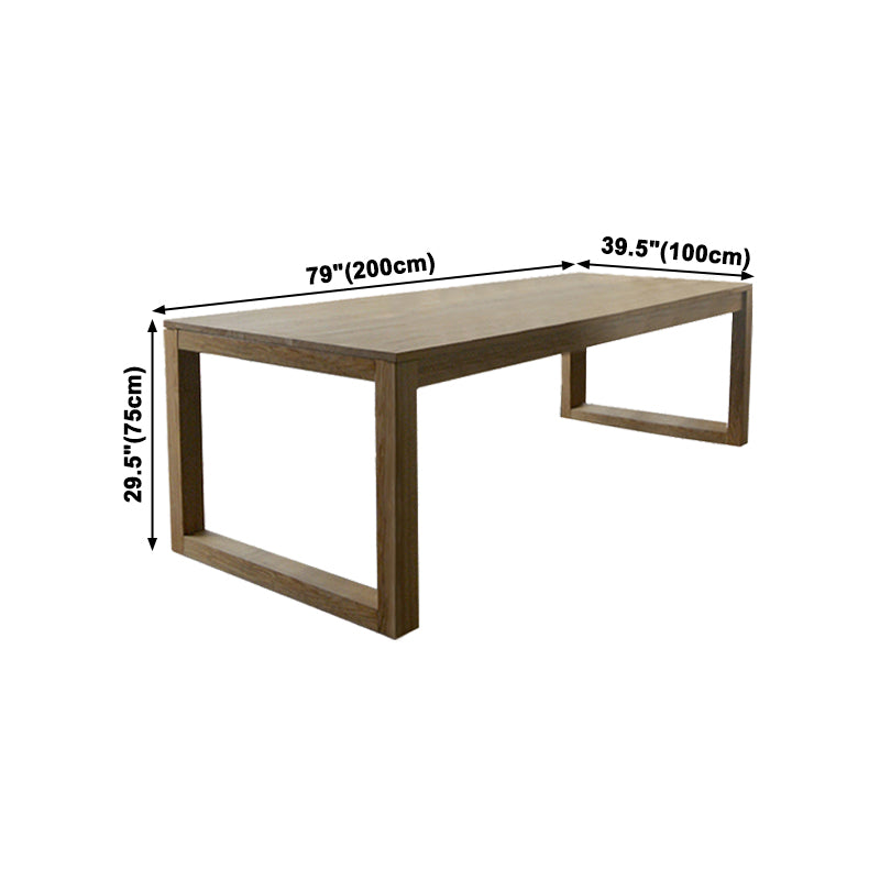 Rectangle Simplicity Dining Table Pine Solid Wood Table with Double Pedestal for Dining Room Clearhalo ' dining_table' 'Dining Tables & Seating' 'Dining Tables' 'furn' 'furn_dining_table' 'Furniture' 'furniture_dining_table' 'Kitchen & Dining Furniture' 'kitchen&dining_furn' 'kitchen' 'kitchen_dining_table' 3994498