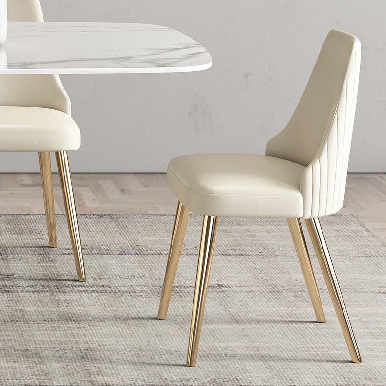Rectangle Traditional Luxury Dining Table Sintered Stone Table with White Pedestal Base Clearhalo ' dining_table' 'Dining Tables & Seating' 'Dining Tables' 'furn' 'furn_dining_table' 'Furniture' 'furniture_dining_table' 'Kitchen & Dining Furniture' 'kitchen&dining_furn' 'kitchen' 'kitchen_dining_table' 3994526