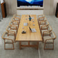 Rectangle Industrial Dining Room Table Pine Solid Wood Table with Double Pedestal Clearhalo ' dining_table' 'Dining Tables & Seating' 'Dining Tables' 'furn' 'furn_dining_table' 'Furniture' 'furniture_dining_table' 'Kitchen & Dining Furniture' 'kitchen&dining_furn' 'kitchen' 'kitchen_dining_table' 3994554
