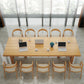 Rectangle Industrial Dining Room Table Pine Solid Wood Table with Double Pedestal Clearhalo ' dining_table' 'Dining Tables & Seating' 'Dining Tables' 'furn' 'furn_dining_table' 'Furniture' 'furniture_dining_table' 'Kitchen & Dining Furniture' 'kitchen&dining_furn' 'kitchen' 'kitchen_dining_table' 3994564