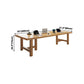 Rectangle Industrial Dining Room Table Pine Solid Wood Table with Double Pedestal Clearhalo ' dining_table' 'Dining Tables & Seating' 'Dining Tables' 'furn' 'furn_dining_table' 'Furniture' 'furniture_dining_table' 'Kitchen & Dining Furniture' 'kitchen&dining_furn' 'kitchen' 'kitchen_dining_table' 3994569