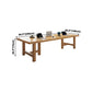 Rectangle Industrial Dining Room Table Pine Solid Wood Table with Double Pedestal Clearhalo ' dining_table' 'Dining Tables & Seating' 'Dining Tables' 'furn' 'furn_dining_table' 'Furniture' 'furniture_dining_table' 'Kitchen & Dining Furniture' 'kitchen&dining_furn' 'kitchen' 'kitchen_dining_table' 3994571