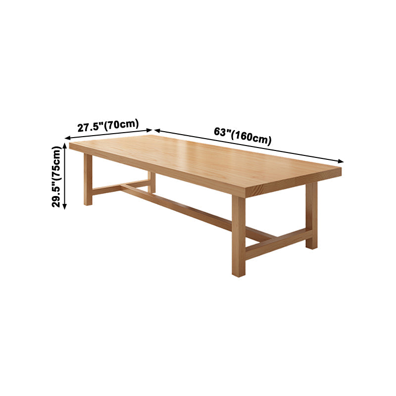 Rectangle Industrial Dining Room Table Pine Solid Wood Table with Trestle Base Clearhalo ' dining_table' 'Dining Tables & Seating' 'Dining Tables' 'furn' 'furn_dining_table' 'Furniture' 'furniture_dining_table' 'Kitchen & Dining Furniture' 'kitchen&dining_furn' 'kitchen' 'kitchen_dining_table' 3994588