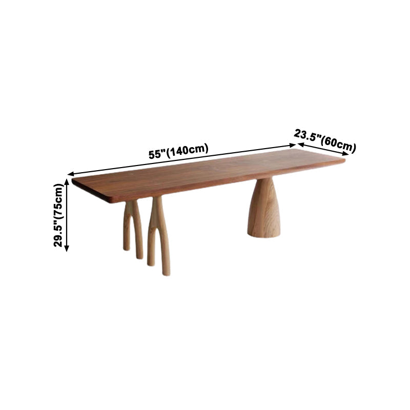 Traditional Luxury Rectangle Dining Table Pine Solid Wood Table with 3 Legs for Dining Room Clearhalo ' dining_table' 'Dining Tables & Seating' 'Dining Tables' 'furn' 'furn_dining_table' 'Furniture' 'furniture_dining_table' 'Kitchen & Dining Furniture' 'kitchen&dining_furn' 'kitchen' 'kitchen_dining_table' 3994611