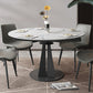 Simplicity Round Dining Table Marble Table with Black Pedestal Base Clearhalo ' dining_table' 'Dining Tables & Seating' 'Dining Tables' 'furn' 'furn_dining_table' 'Furniture' 'furniture_dining_table' 'Kitchen & Dining Furniture' 'kitchen&dining_furn' 'kitchen' 'kitchen_dining_table' 3994617