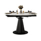 Simplicity Round Dining Table Marble Table with Black Pedestal Base White Without Chairs Clearhalo ' dining_table' 'Dining Tables & Seating' 'Dining Tables' 'furn' 'furn_dining_table' 'Furniture' 'furniture_dining_table' 'Kitchen & Dining Furniture' 'kitchen&dining_furn' 'kitchen' 'kitchen_dining_table' 3994619