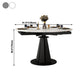 Simplicity Round Dining Table Marble Table with Black Pedestal Base Clearhalo ' dining_table' 'Dining Tables & Seating' 'Dining Tables' 'furn' 'furn_dining_table' 'Furniture' 'furniture_dining_table' 'Kitchen & Dining Furniture' 'kitchen&dining_furn' 'kitchen' 'kitchen_dining_table' 3994626