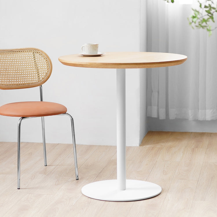 Round Tulip Base Casual Dining Table Four-Color Fixed Table with Solid Wood Clearhalo ' dining_table' 'Dining Tables & Seating' 'Dining Tables' 'furn' 'furn_dining_table' 'Furniture' 'furniture_dining_table' 'Kitchen & Dining Furniture' 'kitchen&dining_furn' 'kitchen' 'kitchen_dining_table' 3994629