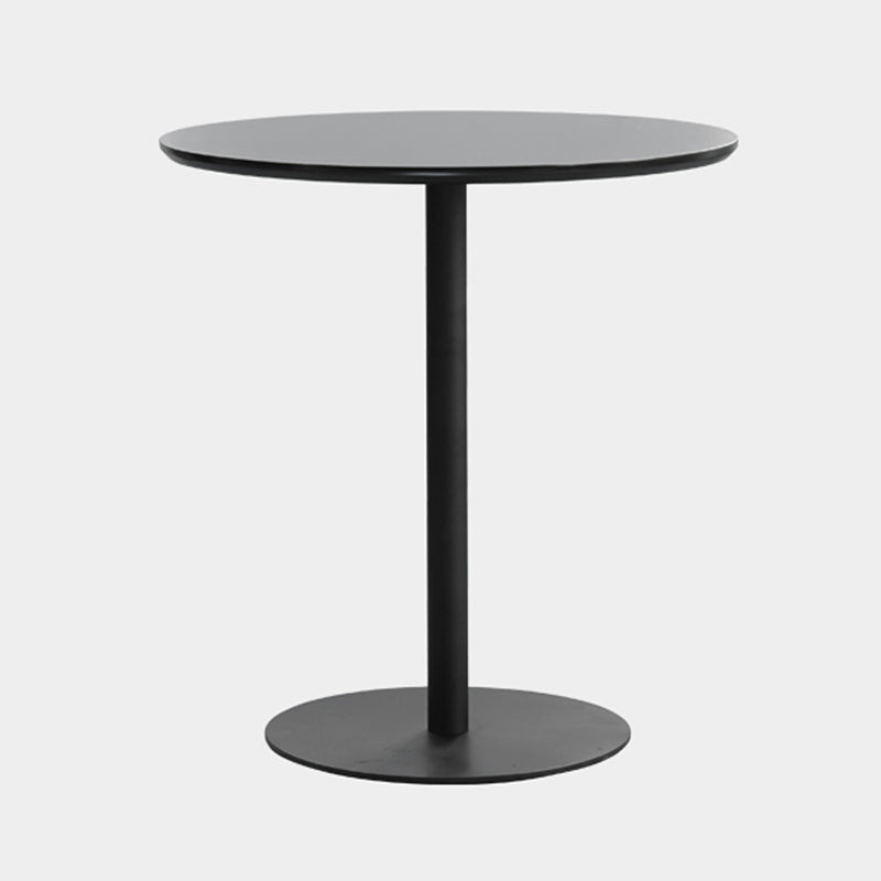 Round Tulip Base Casual Dining Table Four-Color Fixed Table with Solid Wood Black Without Chairs Clearhalo ' dining_table' 'Dining Tables & Seating' 'Dining Tables' 'furn' 'furn_dining_table' 'Furniture' 'furniture_dining_table' 'Kitchen & Dining Furniture' 'kitchen&dining_furn' 'kitchen' 'kitchen_dining_table' 3994630