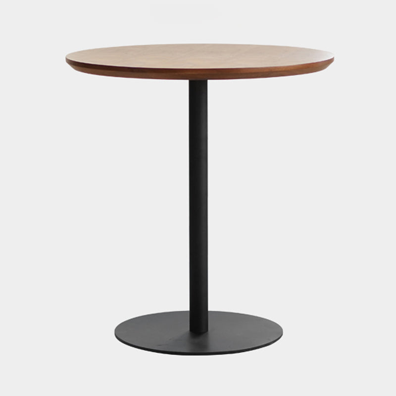 Round Tulip Base Casual Dining Table Four-Color Fixed Table with Solid Wood Black-Brown Without Chairs Clearhalo ' dining_table' 'Dining Tables & Seating' 'Dining Tables' 'furn' 'furn_dining_table' 'Furniture' 'furniture_dining_table' 'Kitchen & Dining Furniture' 'kitchen&dining_furn' 'kitchen' 'kitchen_dining_table' 3994633