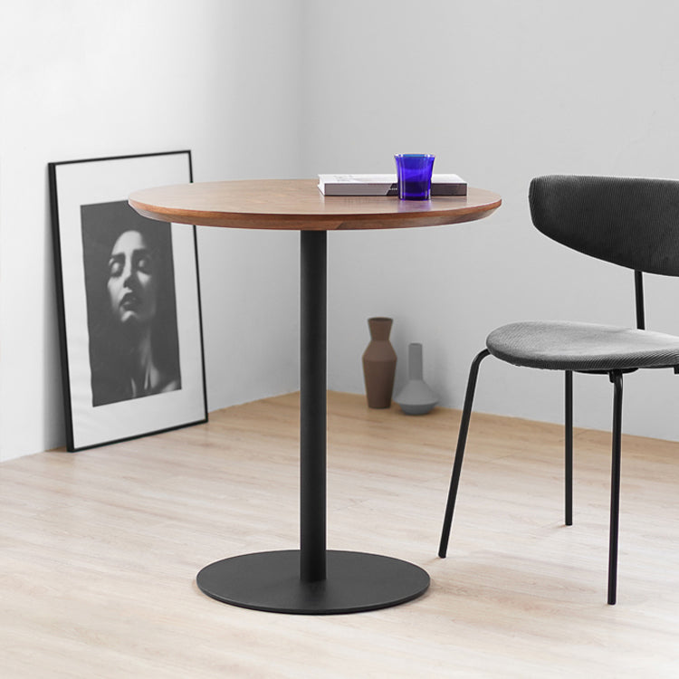 Round Tulip Base Casual Dining Table Four-Color Fixed Table with Solid Wood Clearhalo ' dining_table' 'Dining Tables & Seating' 'Dining Tables' 'furn' 'furn_dining_table' 'Furniture' 'furniture_dining_table' 'Kitchen & Dining Furniture' 'kitchen&dining_furn' 'kitchen' 'kitchen_dining_table' 3994634
