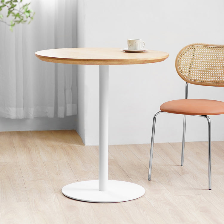 Round Tulip Base Casual Dining Table Four-Color Fixed Table with Solid Wood Clearhalo ' dining_table' 'Dining Tables & Seating' 'Dining Tables' 'furn' 'furn_dining_table' 'Furniture' 'furniture_dining_table' 'Kitchen & Dining Furniture' 'kitchen&dining_furn' 'kitchen' 'kitchen_dining_table' 3994642