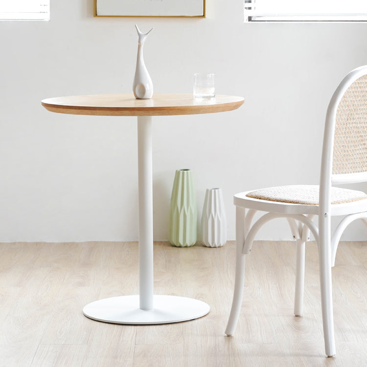 Round Tulip Base Casual Dining Table Four-Color Fixed Table with Solid Wood Clearhalo ' dining_table' 'Dining Tables & Seating' 'Dining Tables' 'furn' 'furn_dining_table' 'Furniture' 'furniture_dining_table' 'Kitchen & Dining Furniture' 'kitchen&dining_furn' 'kitchen' 'kitchen_dining_table' 3994643