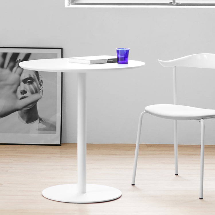 Round Tulip Base Casual Dining Table Four-Color Fixed Table with Solid Wood Clearhalo ' dining_table' 'Dining Tables & Seating' 'Dining Tables' 'furn' 'furn_dining_table' 'Furniture' 'furniture_dining_table' 'Kitchen & Dining Furniture' 'kitchen&dining_furn' 'kitchen' 'kitchen_dining_table' 3994646
