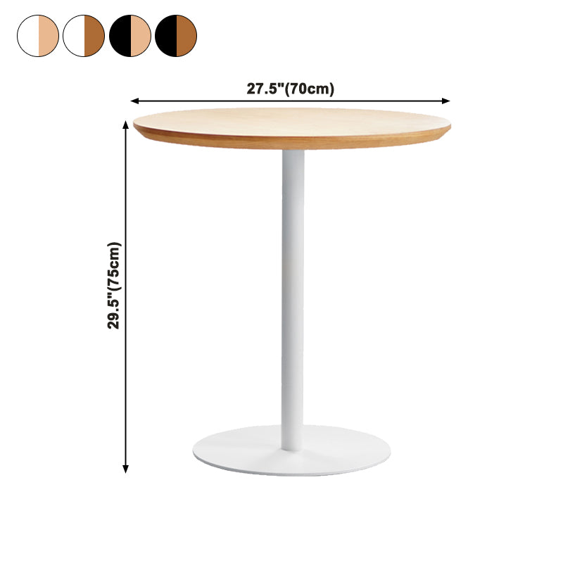 Round Tulip Base Casual Dining Table Four-Color Fixed Table with Solid Wood Clearhalo ' dining_table' 'Dining Tables & Seating' 'Dining Tables' 'furn' 'furn_dining_table' 'Furniture' 'furniture_dining_table' 'Kitchen & Dining Furniture' 'kitchen&dining_furn' 'kitchen' 'kitchen_dining_table' 3994649