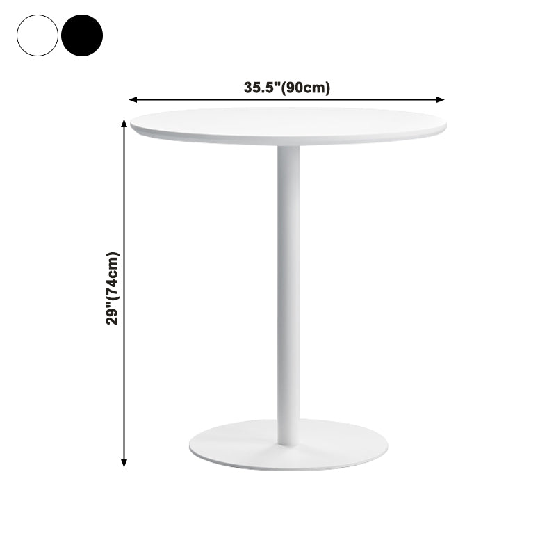 Round Tulip Base Casual Dining Table Four-Color Fixed Table with Solid Wood Clearhalo ' dining_table' 'Dining Tables & Seating' 'Dining Tables' 'furn' 'furn_dining_table' 'Furniture' 'furniture_dining_table' 'Kitchen & Dining Furniture' 'kitchen&dining_furn' 'kitchen' 'kitchen_dining_table' 3994658