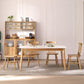 Simplicity Rectangle Dining Table White Sintered Stone Table with 4 Oak Solid Wood Legs Clearhalo ' dining_table' 'Dining Tables & Seating' 'Dining Tables' 'furn' 'furn_dining_table' 'Furniture' 'furniture_dining_table' 'Kitchen & Dining Furniture' 'kitchen&dining_furn' 'kitchen' 'kitchen_dining_table' 3994662
