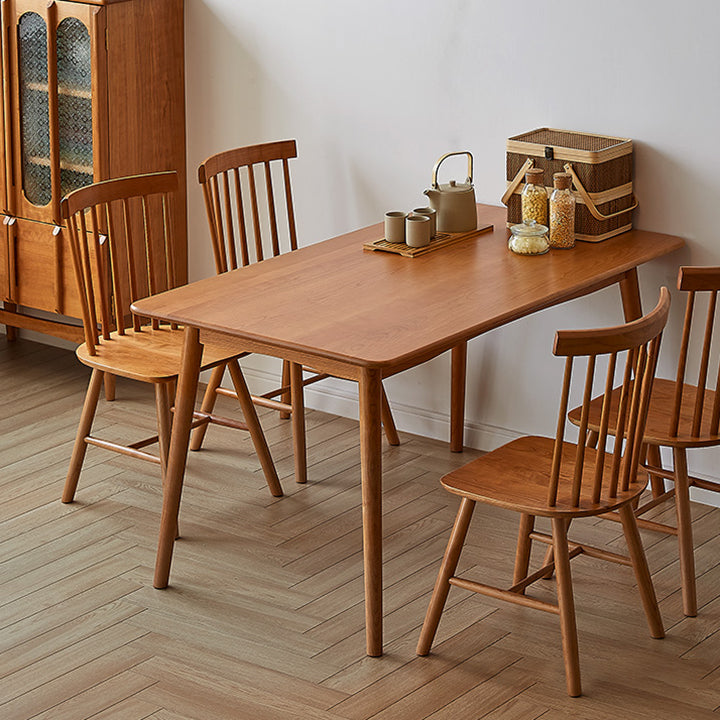 Traditional Luxury Rectangle Dining Table Solid Wood Table with 4 Legs for Dining Room Clearhalo ' dining_table' 'Dining Tables & Seating' 'Dining Tables' 'furn' 'furn_dining_table' 'Furniture' 'furniture_dining_table' 'Kitchen & Dining Furniture' 'kitchen&dining_furn' 'kitchen' 'kitchen_dining_table' 3994673