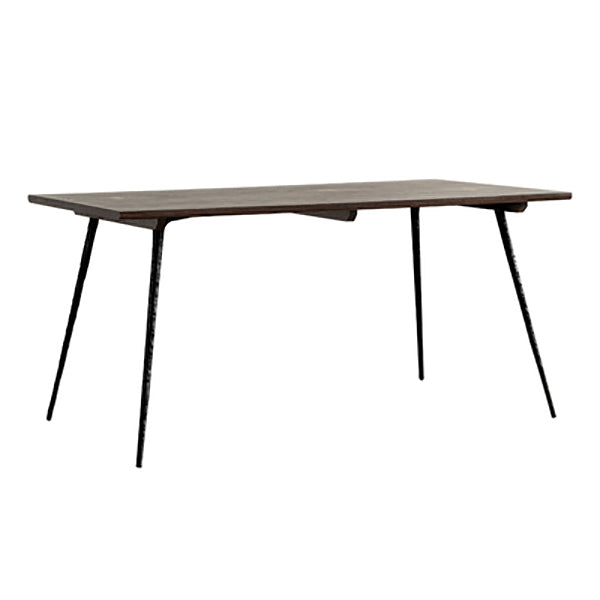 Metal Industrial Rectangle Dining Table Solid Wood Top Table with Legs Black Without Chairs Clearhalo ' dining_table' 'Dining Tables & Seating' 'Dining Tables' 'furn' 'furn_dining_table' 'Furniture' 'furniture_dining_table' 'Kitchen & Dining Furniture' 'kitchen&dining_furn' 'kitchen' 'kitchen_dining_table' 3994688