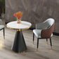 Round Shape Sintered Stone Dining Table Glam Pedestal Table for Dining Room Clearhalo ' dining_table' 'Dining Tables & Seating' 'Dining Tables' 'furn' 'furn_dining_table' 'Furniture' 'furniture_dining_table' 'Kitchen & Dining Furniture' 'kitchen&dining_furn' 'kitchen' 'kitchen_dining_table' 3994760