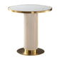 Round Shape Sintered Stone Dining Table Glam Pedestal Table for Dining Room White Without Chairs Clearhalo ' dining_table' 'Dining Tables & Seating' 'Dining Tables' 'furn' 'furn_dining_table' 'Furniture' 'furniture_dining_table' 'Kitchen & Dining Furniture' 'kitchen&dining_furn' 'kitchen' 'kitchen_dining_table' 3994761
