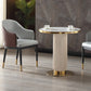 Round Shape Sintered Stone Dining Table Glam Pedestal Table for Dining Room Clearhalo ' dining_table' 'Dining Tables & Seating' 'Dining Tables' 'furn' 'furn_dining_table' 'Furniture' 'furniture_dining_table' 'Kitchen & Dining Furniture' 'kitchen&dining_furn' 'kitchen' 'kitchen_dining_table' 3994772
