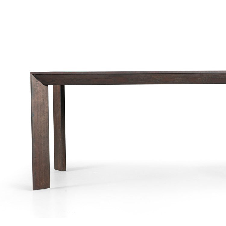 Rectangle Pine Solid Wood Table in Dark Brown Modern Dining Table with 4 Legs for Restaurant Clearhalo ' dining_table' 'Dining Tables & Seating' 'Dining Tables' 'furn' 'furn_dining_table' 'Furniture' 'furniture_dining_table' 'Kitchen & Dining Furniture' 'kitchen&dining_furn' 'kitchen' 'kitchen_dining_table' 3994793