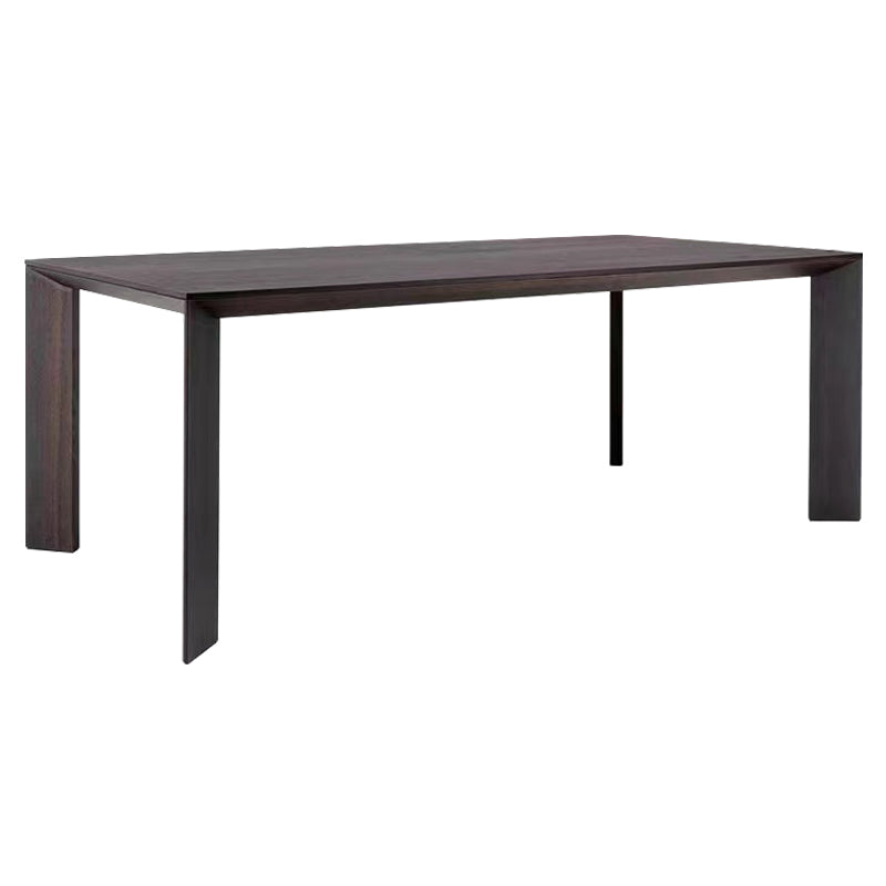 Rectangle Pine Solid Wood Table in Dark Brown Modern Dining Table with 4 Legs for Restaurant Without Chairs Clearhalo ' dining_table' 'Dining Tables & Seating' 'Dining Tables' 'furn' 'furn_dining_table' 'Furniture' 'furniture_dining_table' 'Kitchen & Dining Furniture' 'kitchen&dining_furn' 'kitchen' 'kitchen_dining_table' 3994796