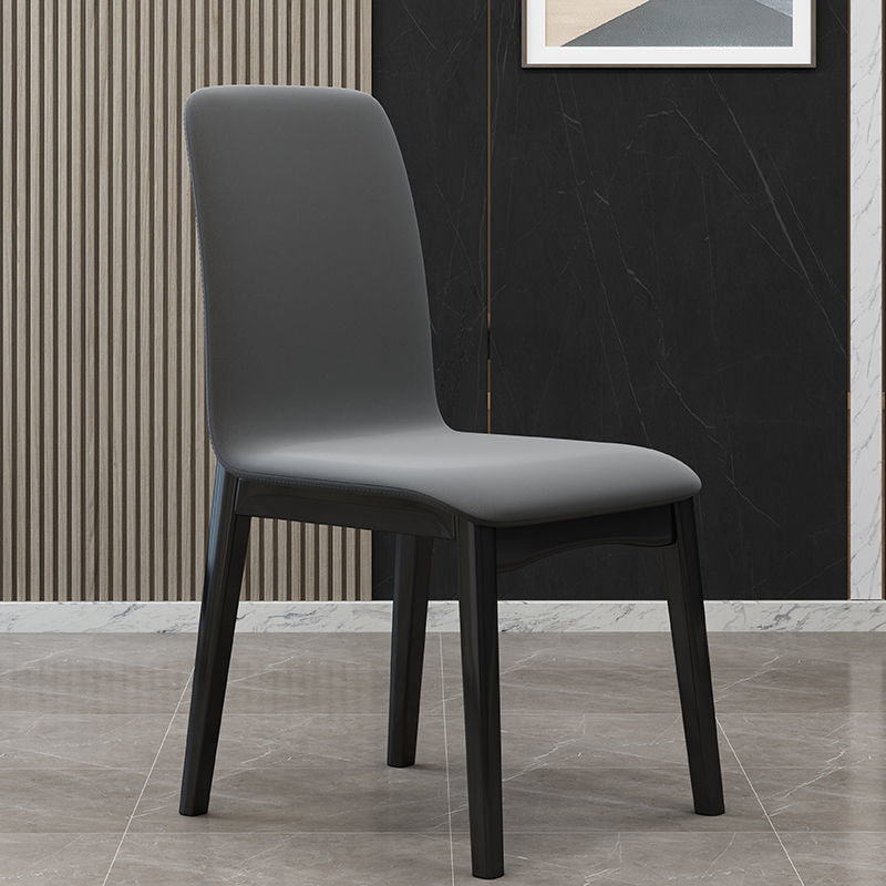 Upholstered Industrial Living Room Side Chair Matte Finish Solid Back Dining Chair (Set of 2) Clearhalo ' kitchen&dining_furn' 'Dining Chairs' 'Dining Tables & Seating' 'dining_chair' 'furn' 'furn_dining_chair' 'Furniture' 'furniture_dining_chair' 'Kitchen & Dining Furniture' 'kitchen' 3997245