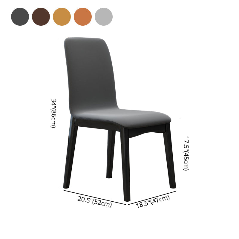 Upholstered Industrial Living Room Side Chair Matte Finish Solid Back Dining Chair (Set of 2) Clearhalo ' kitchen&dining_furn' 'Dining Chairs' 'Dining Tables & Seating' 'dining_chair' 'furn' 'furn_dining_chair' 'Furniture' 'furniture_dining_chair' 'Kitchen & Dining Furniture' 'kitchen' 3997256