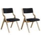 Upholstered Contemporary Home Side Chair Open Matte Finish Dining Chair Black 2 Piece Set Clearhalo ' kitchen&dining_furn' 'Dining Chairs' 'Dining Tables & Seating' 'dining_chair' 'furn' 'furn_dining_chair' 'Furniture' 'furniture_dining_chair' 'Kitchen & Dining Furniture' 'kitchen' 3997260
