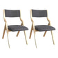 Upholstered Contemporary Home Side Chair Open Matte Finish Dining Chair Dark Gray 2 Piece Set Clearhalo ' kitchen&dining_furn' 'Dining Chairs' 'Dining Tables & Seating' 'dining_chair' 'furn' 'furn_dining_chair' 'Furniture' 'furniture_dining_chair' 'Kitchen & Dining Furniture' 'kitchen' 3997266