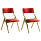 Upholstered Contemporary Home Side Chair Open Matte Finish Dining Chair Red 2 Piece Set Clearhalo ' kitchen&dining_furn' 'Dining Chairs' 'Dining Tables & Seating' 'dining_chair' 'furn' 'furn_dining_chair' 'Furniture' 'furniture_dining_chair' 'Kitchen & Dining Furniture' 'kitchen' 3997276