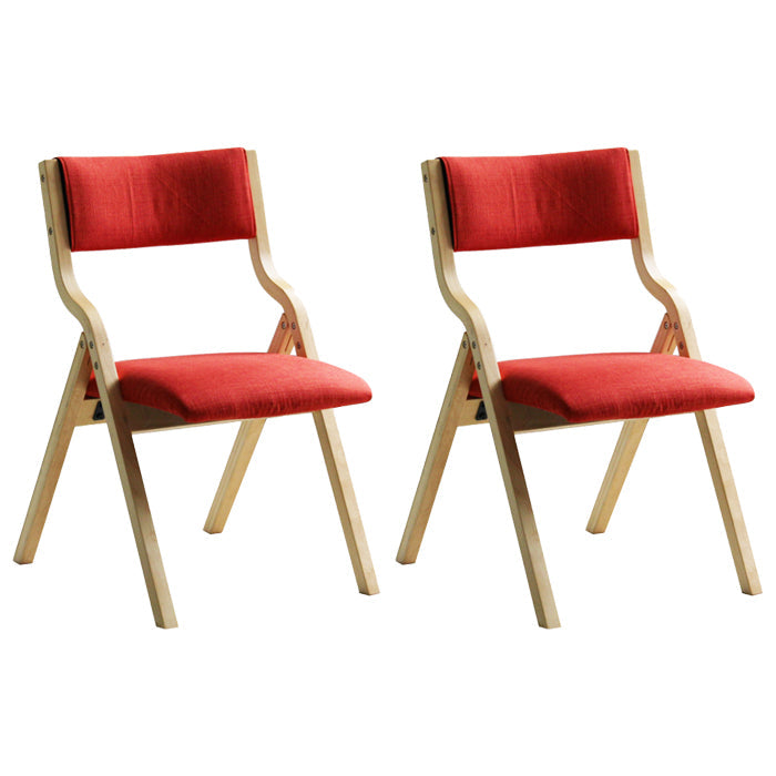 Upholstered Contemporary Home Side Chair Open Matte Finish Dining Chair Red 2 Piece Set Clearhalo ' kitchen&dining_furn' 'Dining Chairs' 'Dining Tables & Seating' 'dining_chair' 'furn' 'furn_dining_chair' 'Furniture' 'furniture_dining_chair' 'Kitchen & Dining Furniture' 'kitchen' 3997276
