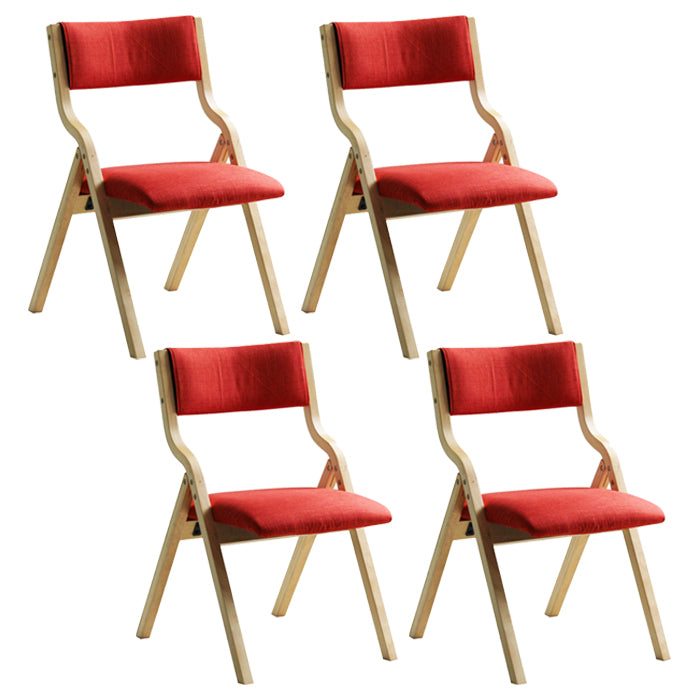 Upholstered Contemporary Home Side Chair Open Matte Finish Dining Chair Red 4 Piece Set Clearhalo ' kitchen&dining_furn' 'Dining Chairs' 'Dining Tables & Seating' 'dining_chair' 'furn' 'furn_dining_chair' 'Furniture' 'furniture_dining_chair' 'Kitchen & Dining Furniture' 'kitchen' 3997277