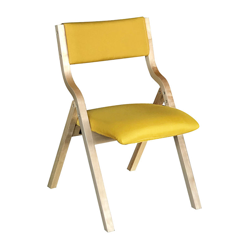 Upholstered Contemporary Home Side Chair Open Matte Finish Dining Chair Yellow 1 Piece Clearhalo ' kitchen&dining_furn' 'Dining Chairs' 'Dining Tables & Seating' 'dining_chair' 'furn' 'furn_dining_chair' 'Furniture' 'furniture_dining_chair' 'Kitchen & Dining Furniture' 'kitchen' 3997278