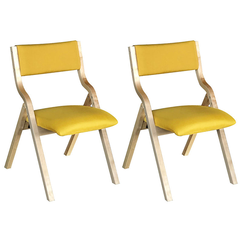 Upholstered Contemporary Home Side Chair Open Matte Finish Dining Chair Yellow 2 Piece Set Clearhalo ' kitchen&dining_furn' 'Dining Chairs' 'Dining Tables & Seating' 'dining_chair' 'furn' 'furn_dining_chair' 'Furniture' 'furniture_dining_chair' 'Kitchen & Dining Furniture' 'kitchen' 3997279