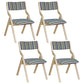 Upholstered Contemporary Home Side Chair Open Matte Finish Dining Chair Blue-Yellow 4 Piece Set Clearhalo ' kitchen&dining_furn' 'Dining Chairs' 'Dining Tables & Seating' 'dining_chair' 'furn' 'furn_dining_chair' 'Furniture' 'furniture_dining_chair' 'Kitchen & Dining Furniture' 'kitchen' 3997292