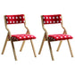 Upholstered Contemporary Home Side Chair Open Matte Finish Dining Chair Red-White 2 Piece Set Clearhalo ' kitchen&dining_furn' 'Dining Chairs' 'Dining Tables & Seating' 'dining_chair' 'furn' 'furn_dining_chair' 'Furniture' 'furniture_dining_chair' 'Kitchen & Dining Furniture' 'kitchen' 3997303