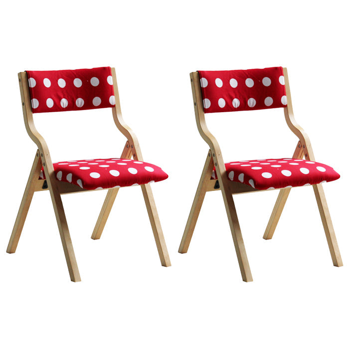 Upholstered Contemporary Home Side Chair Open Matte Finish Dining Chair Red-White 2 Piece Set Clearhalo ' kitchen&dining_furn' 'Dining Chairs' 'Dining Tables & Seating' 'dining_chair' 'furn' 'furn_dining_chair' 'Furniture' 'furniture_dining_chair' 'Kitchen & Dining Furniture' 'kitchen' 3997303