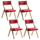 Upholstered Contemporary Home Side Chair Open Matte Finish Dining Chair Red-White 4 Piece Set Clearhalo ' kitchen&dining_furn' 'Dining Chairs' 'Dining Tables & Seating' 'dining_chair' 'furn' 'furn_dining_chair' 'Furniture' 'furniture_dining_chair' 'Kitchen & Dining Furniture' 'kitchen' 3997304