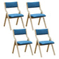 Upholstered Contemporary Home Side Chair Open Matte Finish Dining Chair Ocean Blue 4 Piece Set Clearhalo ' kitchen&dining_furn' 'Dining Chairs' 'Dining Tables & Seating' 'dining_chair' 'furn' 'furn_dining_chair' 'Furniture' 'furniture_dining_chair' 'Kitchen & Dining Furniture' 'kitchen' 3997307