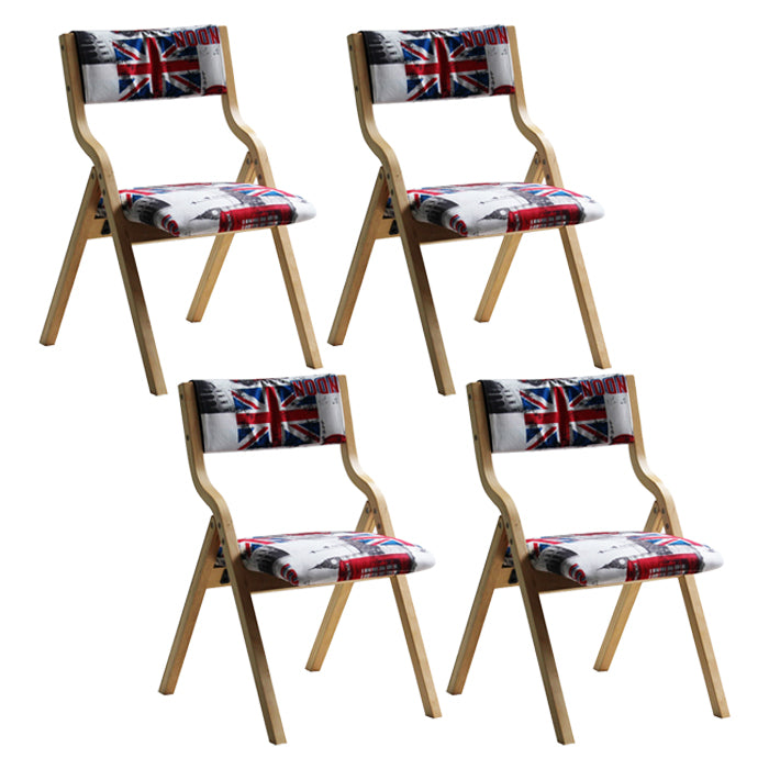 Upholstered Contemporary Home Side Chair Open Matte Finish Dining Chair White-Red 4 Piece Set Clearhalo ' kitchen&dining_furn' 'Dining Chairs' 'Dining Tables & Seating' 'dining_chair' 'furn' 'furn_dining_chair' 'Furniture' 'furniture_dining_chair' 'Kitchen & Dining Furniture' 'kitchen' 3997313