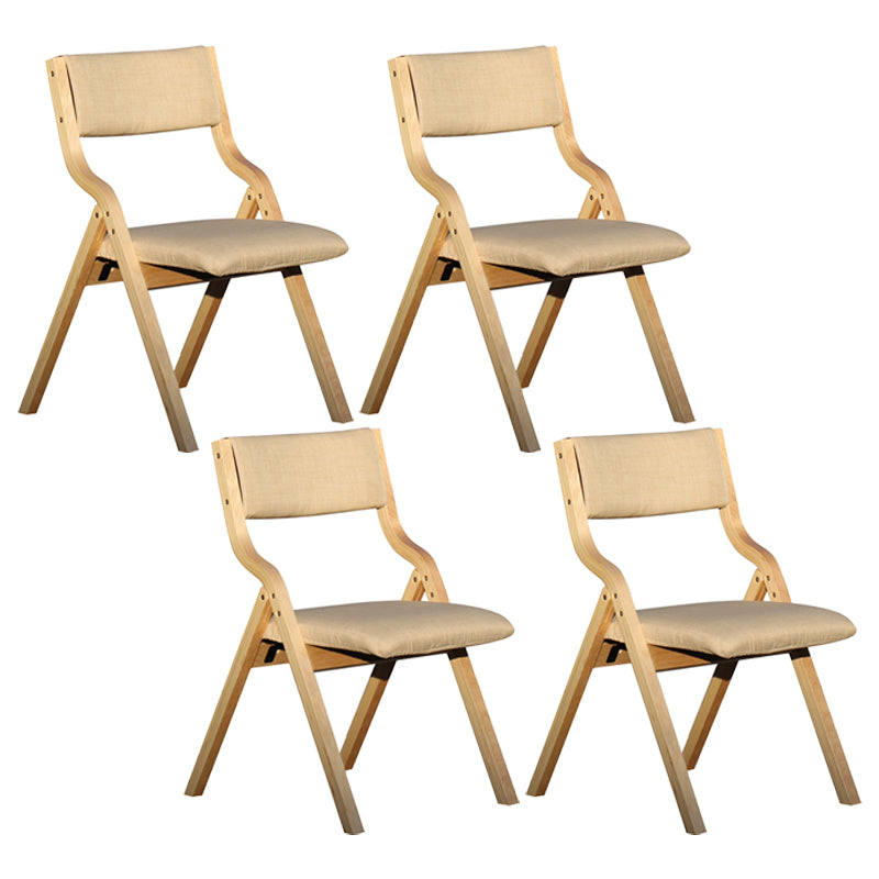 Upholstered Contemporary Home Side Chair Open Matte Finish Dining Chair Off-White 4 Piece Set Clearhalo ' kitchen&dining_furn' 'Dining Chairs' 'Dining Tables & Seating' 'dining_chair' 'furn' 'furn_dining_chair' 'Furniture' 'furniture_dining_chair' 'Kitchen & Dining Furniture' 'kitchen' 3997322