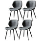 PU Leather Scandinavian Side Chair Wingback Matte Finish Dining Chair(Set of 4) Dark Gray 4 Piece Set Black Clearhalo ' kitchen&dining_furn' 'Dining Chairs' 'Dining Tables & Seating' 'dining_chair' 'furn' 'furn_dining_chair' 'Furniture' 'furniture_dining_chair' 'Kitchen & Dining Furniture' 'kitchen' 3997326