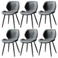 PU Leather Scandinavian Side Chair Wingback Matte Finish Dining Chair(Set of 4) Dark Gray 6 Piece Set Black Clearhalo ' kitchen&dining_furn' 'Dining Chairs' 'Dining Tables & Seating' 'dining_chair' 'furn' 'furn_dining_chair' 'Furniture' 'furniture_dining_chair' 'Kitchen & Dining Furniture' 'kitchen' 3997328